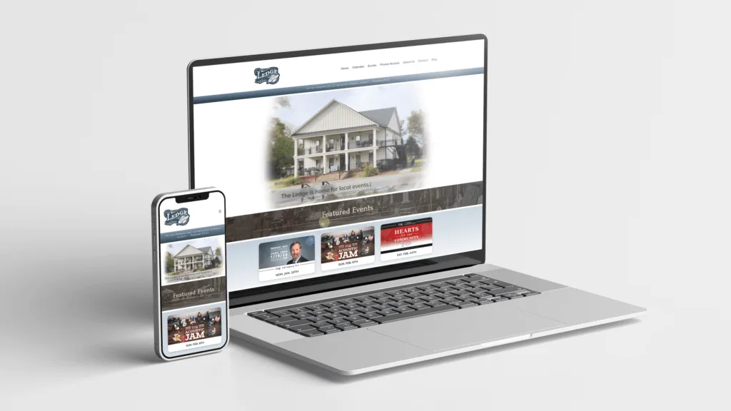 The Ledge - Website design mockup